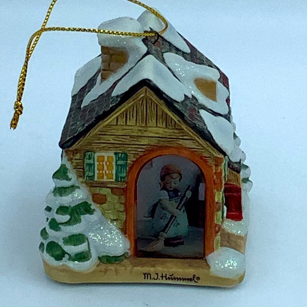Vintage M.J. Hummel’s Company’s Coming  Christmas House Ornament
